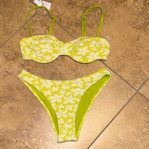 Floral Lime Bikini Set